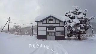 Railroad in Hokkaido: Fujiyama Station (Rumoi Line)