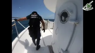 Coast Guard Boards Large Shrimp Boat for Inspection