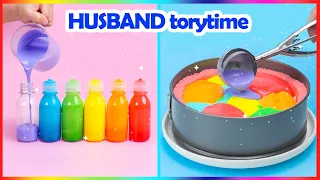 🤧 HUSBAND Storytime 🌈 Satisfying Rainbow Cake Decoration Recipes