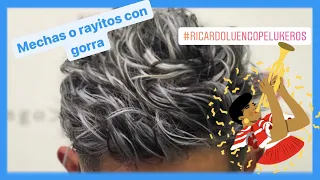 Mechas o rayitos con gorro de NEGRO A PLATA ( NUEVO DECOLORANTE TEMPTING PASO A PASO Y   TEMPTING😱