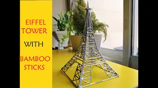 #DIY#bamboocraft#Eiffeltower#craftideas  Making Eiffel Tower with bamboosticks/coconut leaf sticks