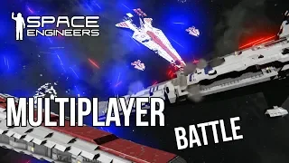 FULLY CREWED VENATOR vs PROVIDENCE - Clone Wars Battle - Space Engineers