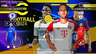 eFOOTBALL PES 2024 PPSSPP CAMERA PS5 ANDROID OFFLINE NEW KITS 2023/24 & FULL TRANSFERS BEST GRAPHICS