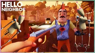 ПРИВЕТ СОСЕД день рождения СОСЕДА УБИЛ его РУЖЬЁМ - Hello Neighbor