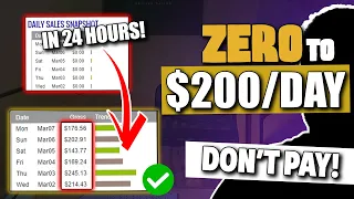 (FREE!) How To Earn $200/DAY In 24 HOURS With NO MONEY | Clickbank Affiliate Marketing