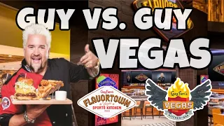 Which VEGAS Guy Fieri Restaurant is Best?  Guy Fieri's Kitchen & Bar vs. Flavortown!  Too Expensive?