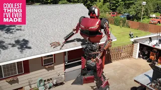 Man Builds 24ft Robot in Driveway - COOLEST THING I'VE EVER MADE EP 18