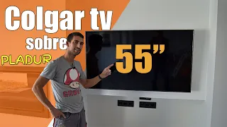 ✅ Cómo COLGAR TV 55" SOBRE una pared de PLADUR ✅ con SOPORTE ARTICULADO