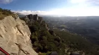 Speedflying morning on Ai Petri mountain in Crimea