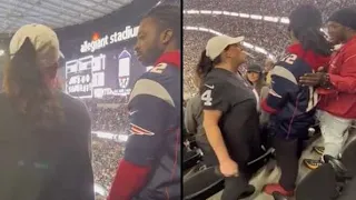 What would you do? Patriots Fan Keeps His Cool As Annoying Raiders Couple Tried To Test Him!