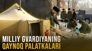 Milliy gvardiyaning qaynoq palatkalaridan reportaj