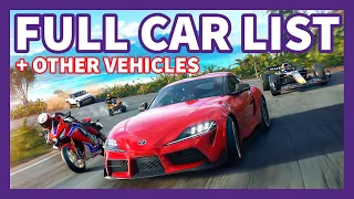 THE CREW MOTORFEST: Full Car List (+ Other Vehicles) in The Closed Beta!