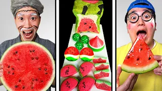 ASMR WATERMELON DESSERT TANGHULU, FRUITS RICE CAKE, GUMMY JELLY 먹방 EATING SOUNDS MUKBANG