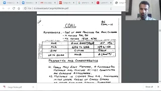 Hazards and carriage of coal