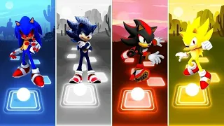 Sonic Exe 🆚 Shadow Sonic 🆚 Super Sonic The Hedgehog 🆚 Dark Sonic | Sonic EDM Rush