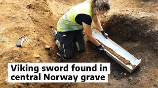 Viking sword found in central Norway grave