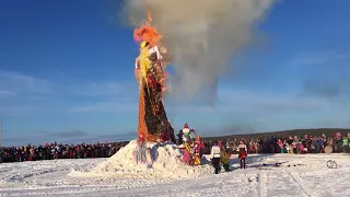 Сжигание чучела масленицы 2018