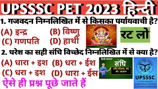 HINDI 30 MCQ PET 2021 & 2022 PET PREVIOUS YEAR HINDI MCQ #upsssc #upssscpet