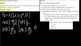 Buckingham Pi Method (Example)