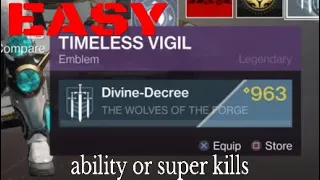 How to get Timeless Vigil Quickly