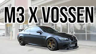 Satin Black BMW E92 M3 + Vossen GNS-1 Wheels in Satin Bronze