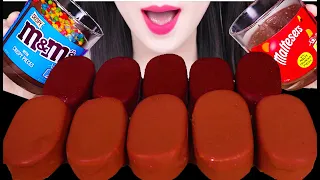 ASMR MALTESERS, M&M'S SPREAD, DARK CHOCOLATE, MILK CHOCOLATE ICE CREAM 초콜릿 아이스크림 먹방 JANE ASMR 제인