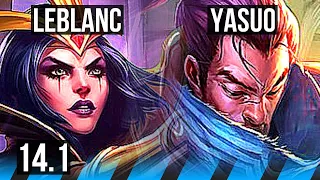 LEBLANC vs YASUO (MID) | 9/0/3, Legendary | BR Master | 14.1