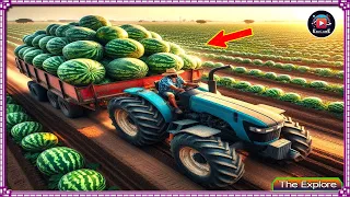 How Farmers Grow And Harvest 100$ Million Tons Of Watermelon - Modern Agriculture | Farm Processing