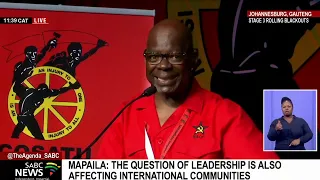 SACP's Solly Mapaila addresses COSATU's 14th National Elective Congress in Midrand