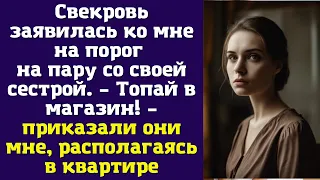 Свекровь заявилась ко мне на порог на пару со своей сестрой. – Топай в магазин...