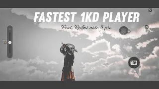 FASTEST 1KD PLAYER | Feat. Redmi note 8 pro | Smooth extreme 60fps