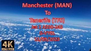 JET2 Flight LS917 Manchester (MAN) to Tenerife (TFS)