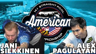 Jani Siekkinen vs Alex Pagulayan - Match 14 : 2019 American 14.1 Straight Pool Championship