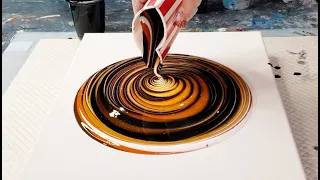 #857 Yummy Chocolate And Caramel Acrylic Ring Pour