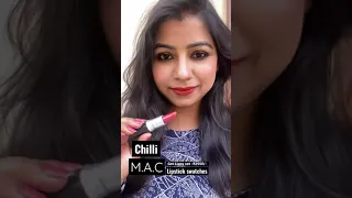 Swatches of M.A.C festive kit | Get Lippy by Shreya Jain #getlippy #maclipsticks