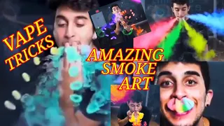 Amazing Smoke Art  Vape Tricks  Incredible Smoke Art  All in One