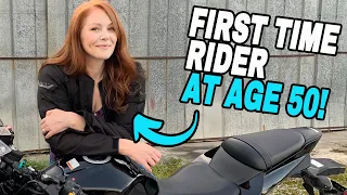 FIRST TIME Female motorcycle rider at AGE 50! Motovlog Introduction.