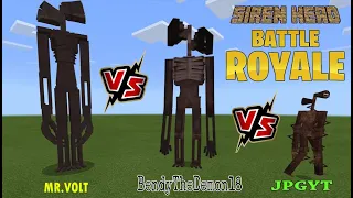 Siren Head (BendytheDemon18) VS Siren Head (JPGYT) VS Siren Head (Mr.Volt) Minecraft PE