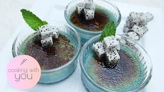 Blue Lavender Creme Brulee (AMAZING) - Twist on a French Dessert - Cooking With You
