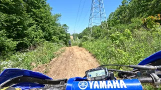 Yamaha YZ250x first trail ride at Mines and Meadows Wampum PA