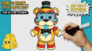 How to Draw PLUSH GLAMROCK FREDDY 🤘🐻 (Five Nights at Freddy's) | Easy Step-By-Step Drawing Tutorial