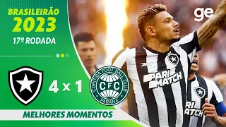 BOTAFOGO 4 X 1 CORITIBA | MELHORES MOMENTOS | 17ª RODADA BRASILEIRÃO 2023 | ge.globo