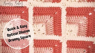 Beautiful granny square crochet blanket tutorial | 3D granny square