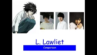L Comparison: anime/Japanese live-action/musical (Death Note)