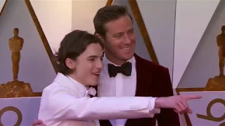 Oscars 2018 Arrivals: Timothée Chalamet and Armie Hammer | ScreenSlam