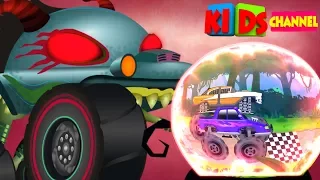 Haunted House Monster truck | Monster Truck Race Videos For Kids Halloween Special