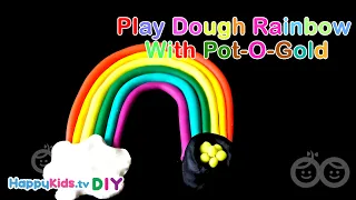 Play Dough Rainbow With Pot O Gold | Paper Crafts | Kid's Crafts and Activities | Happykids DIY