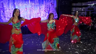 Новогодний отчетный концерт 2018 студии GlamShape. Группа Belly dance. Танец с вуалями