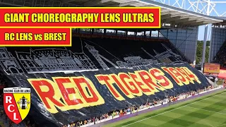 Amazing Choreography RC Lens Ultras in First Match Ligue 1 || Lens vs Brest (07.08.2022)