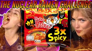 Irish People Try The 3X SPICY Nuclear Fire Ramen Challenge